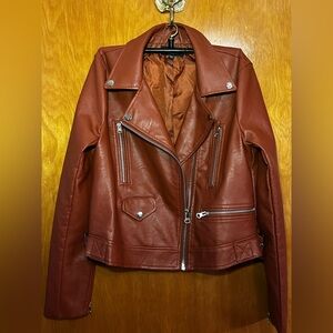 Love Notes Women's  Faux  Leather Jacket